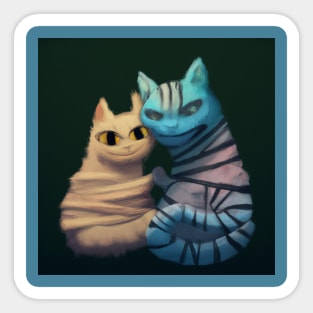 Two Mummy Cats Should Have Fallen in Love Before They Got Wrapped Up Sticker